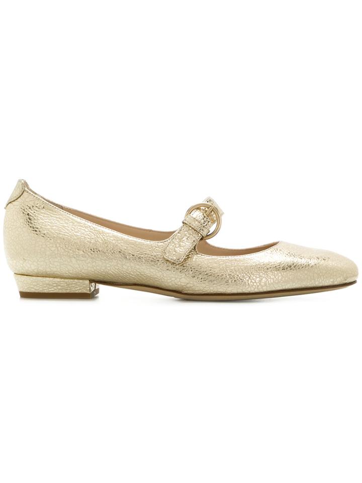 Twin-set Metallic Mary Jane Flats
