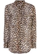 Equipment Leopard Print Fitted Blouse - Black