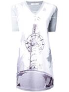 Julien David Tower Print Knitted Dress - Grey