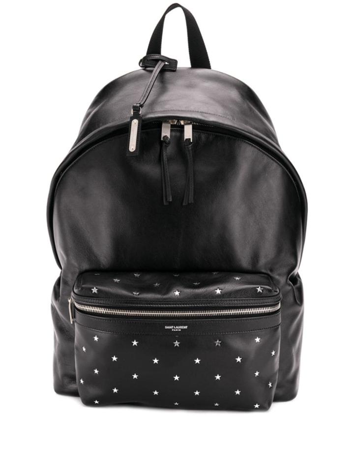Saint Laurent Ysl City Star Embossed Backpack - Black