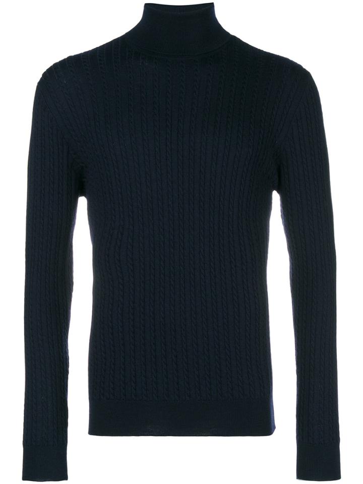 Eleventy Turtleneck Knitted Sweater - Blue