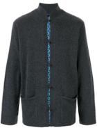 Shanghai Tang Mandarin-collar Cardigan - Grey