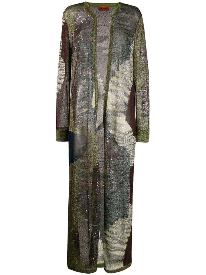 Missoni Long Shimmer Cardigan - Neutrals