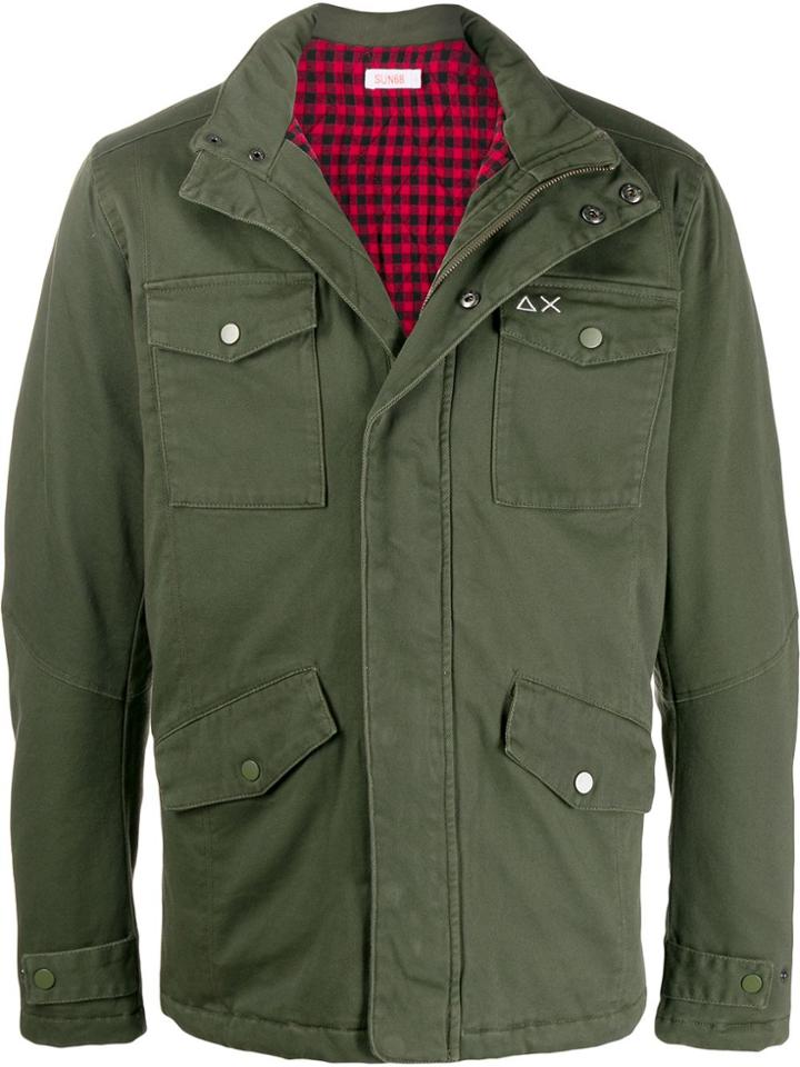 Sun 68 Quilted Cotton Jacket - Green