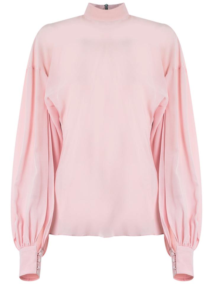 Reinaldo Lourenço - Silk Blouse - Women - Silk - 38, Pink/purple, Silk