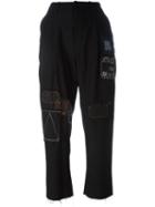 Heikki Salonen Chinos With Workwear Patches, Women's, Size: Medium, Black, Wool
