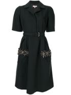 Dice Kayek Bead Embellished Shirt Dress - Green