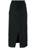 Lost & Found Rooms - Asymmetric Midi Skirt - Women - Polyester - Xs, Black, Polyester