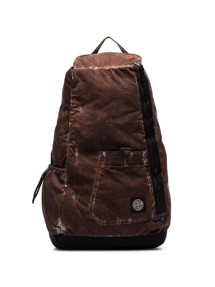 Stone Island Paintball Camo Print Backpack - 103 - Brown: Dark Brown