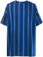 House Of The Very Islands Oversized T-shirt With Stripes - Blue