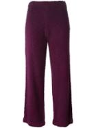 Chanel Vintage Cropped Towel Trousers, Women's, Size: 40, Pink/purple