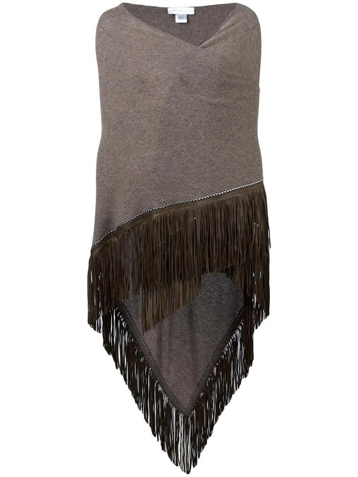 Giada Benincasa Wide Fringed Scarf, Women's, Brown, Cashmere