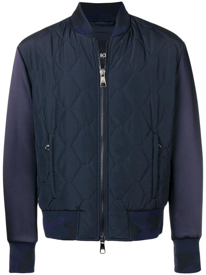 Neil Barrett Quilted Bomber Jacket - Blue