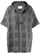 Fabiana Filippi Short-sleeve Hooded Coat - Grey