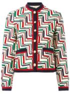 Gucci - Chainette Print Jacket - Women - Silk/cotton/acetate/wool - 42, Orange, Silk/cotton/acetate/wool