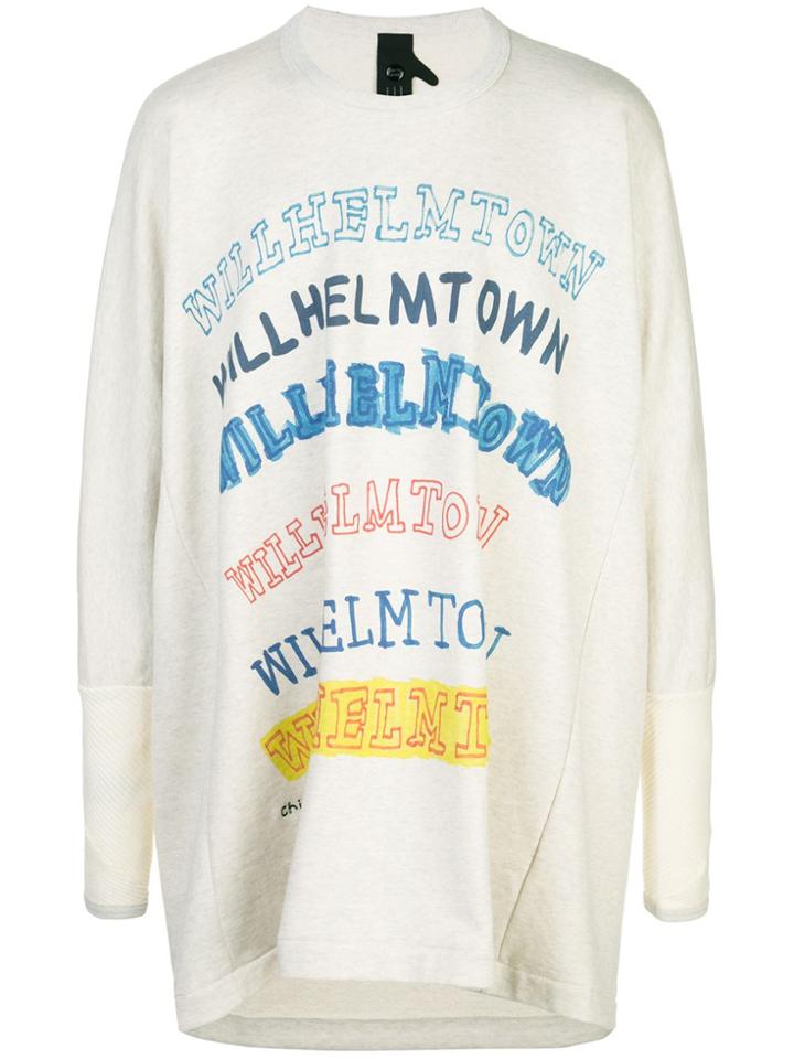Bernhard Willhelm Oversized Logo Print T-shirt - White