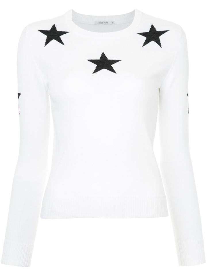 Guild Prime Star Motif Sweater - White