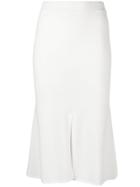 Cashmere In Love Cashmere Blend Peplum Skirt - White