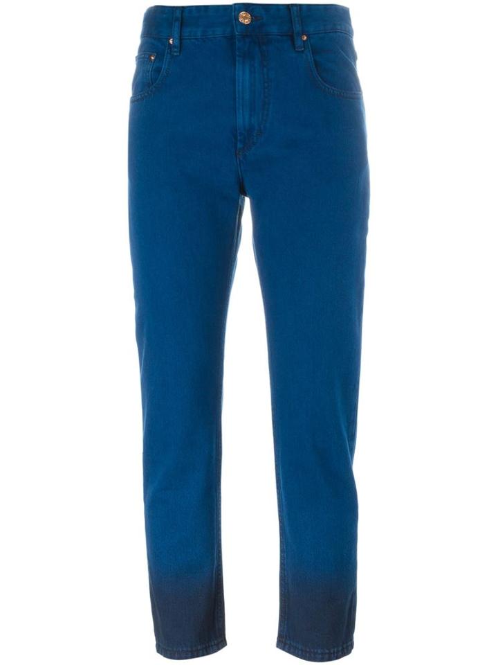 Isabel Marant Étoile - 'priest' Two-tone Jeans - Women - Cotton - 38, Blue, Cotton