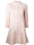Nina Ricci Ribbed Bib Shirt Dress, Women's, Size: 42, Pink/purple, Cotton