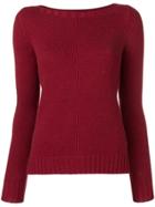 Aragona Cashmere Knit Sweater - Red