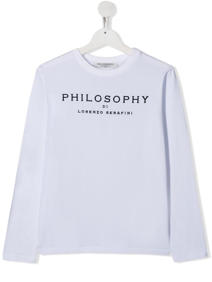 Philosophy Di Lorenzo Serafini Kids Teen Embroidered Logo T-shirt -