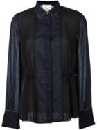 3.1 Phillip Lim Gathered Chiffon Waist Shirt