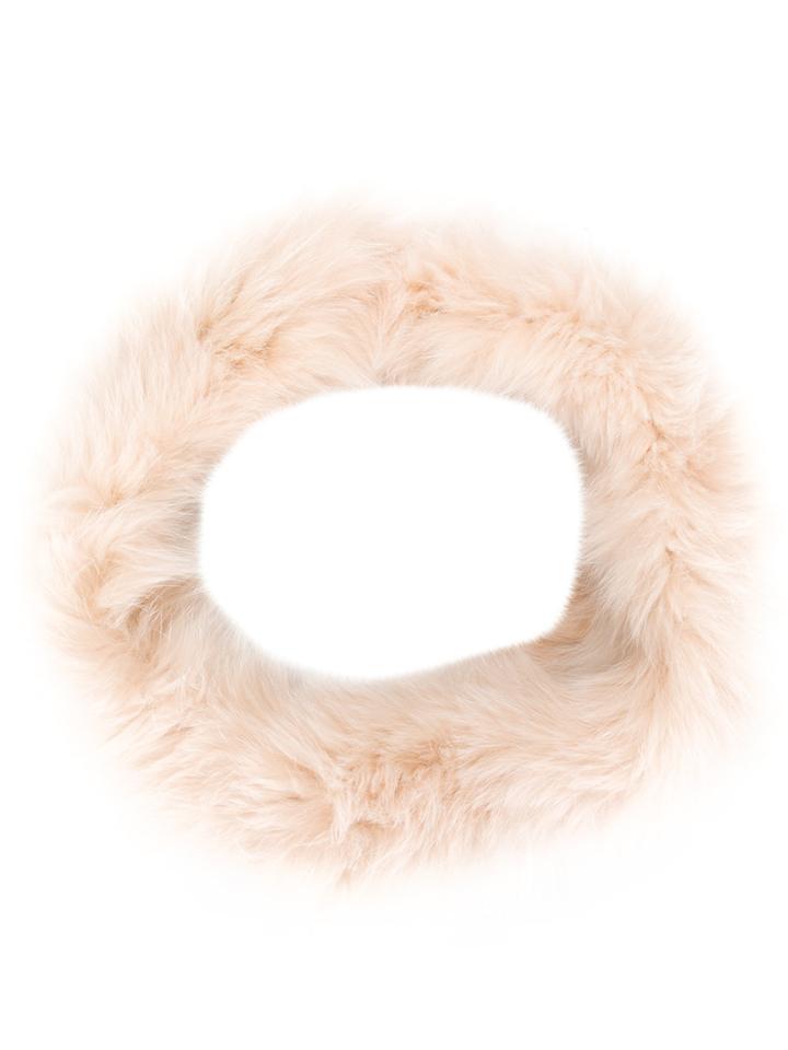 Yves Salomon Round Neck Scarf - Nude & Neutrals