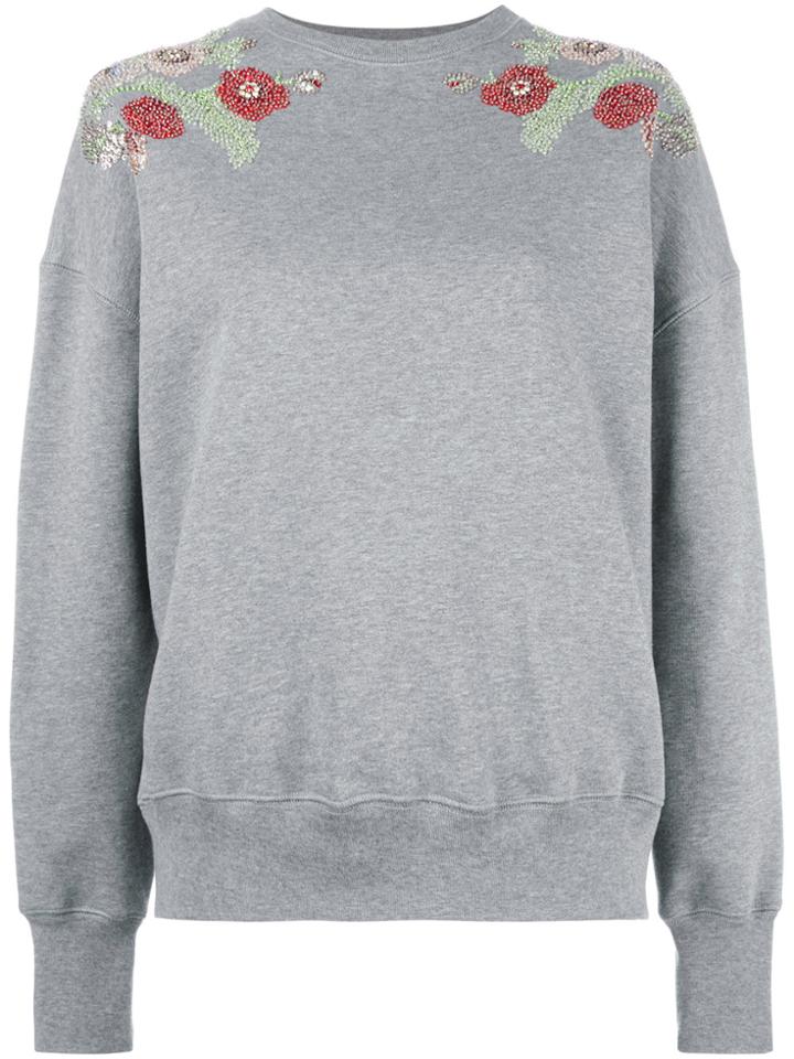 Alexander Mcqueen Embellished Sweatshirt - Grey