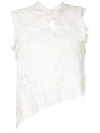 Junya Watanabe Comme Des Garçons Vintage Distressed Lace Patchwork Top