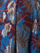 Talbot Runhof Metallic Floral Wide-leg Trousers - Blue