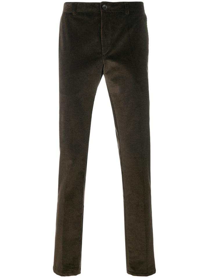 Department 5 Corded Tailored Trousers - Brown