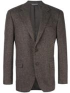 Canali Two-button Blazer, Men's, Size: 54, Brown, Wool/cashmere/cupro
