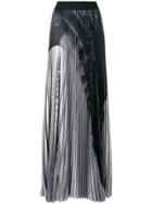 Poiret Long Pleated Skirt - Grey