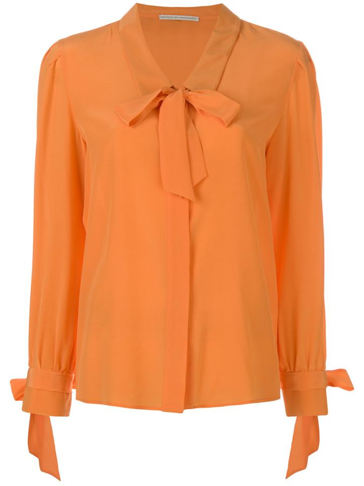 Marco De Vincenzo Bow Tie Shirt - Yellow & Orange