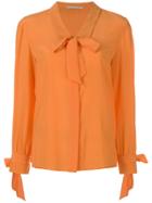 Marco De Vincenzo Bow Tie Shirt - Yellow & Orange