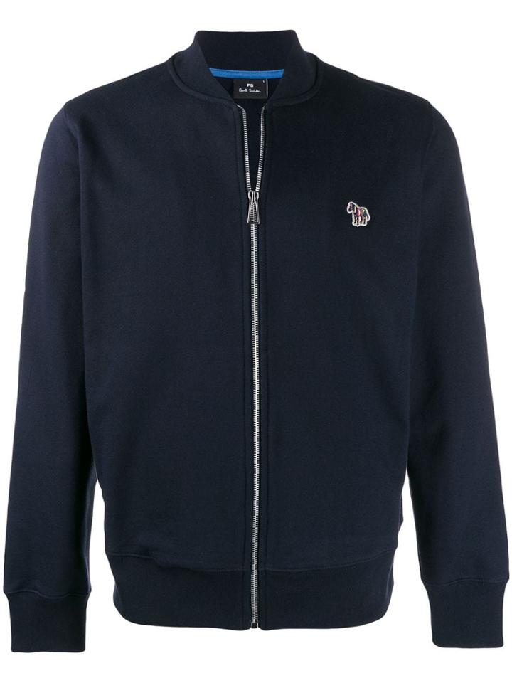 Ps Paul Smith Zip Fleece Jacket - Blue