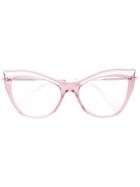 Miu Miu Eyewear Cat Eye Glasses - Pink & Purple
