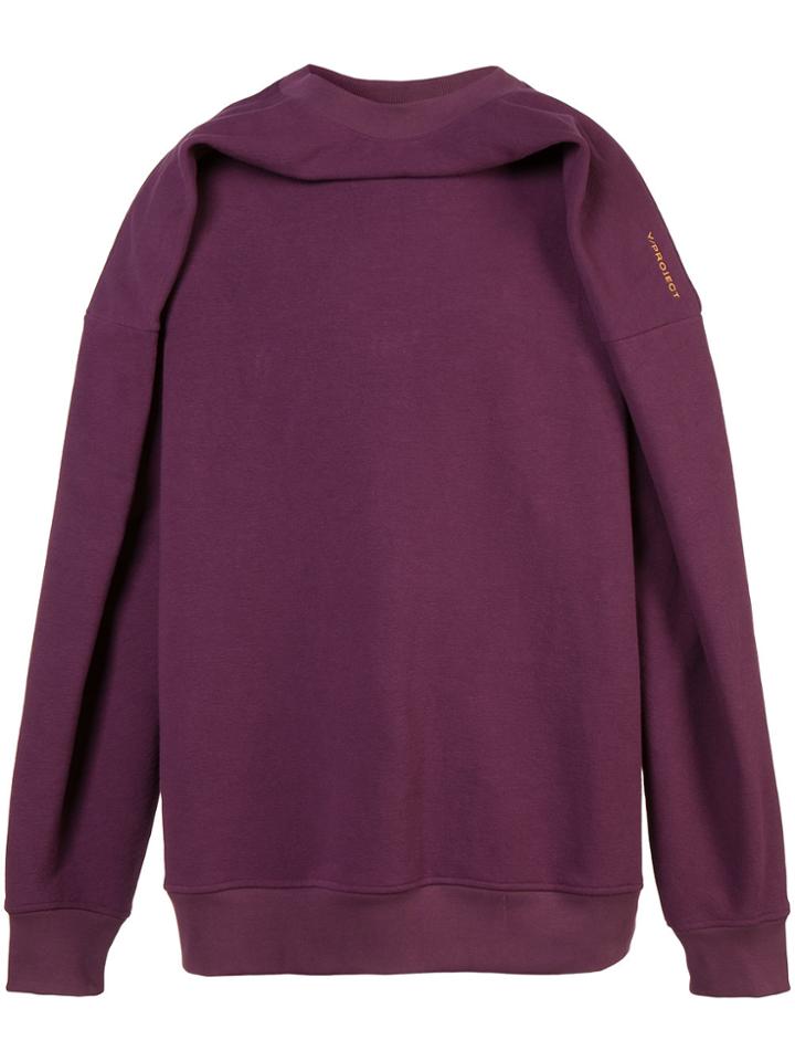 Y / Project Draped Front Sweatshirt - Red