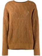 Etro Knitted Pointelle Jumper - Brown