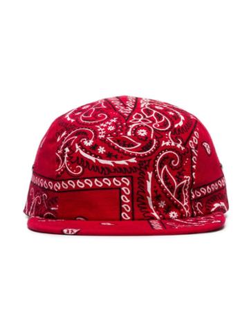 Children Of The Discordance Red Paisley Print Cotton Cap