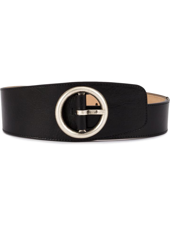 Ann Demeulemeester Porthole Buckle Belt - Black