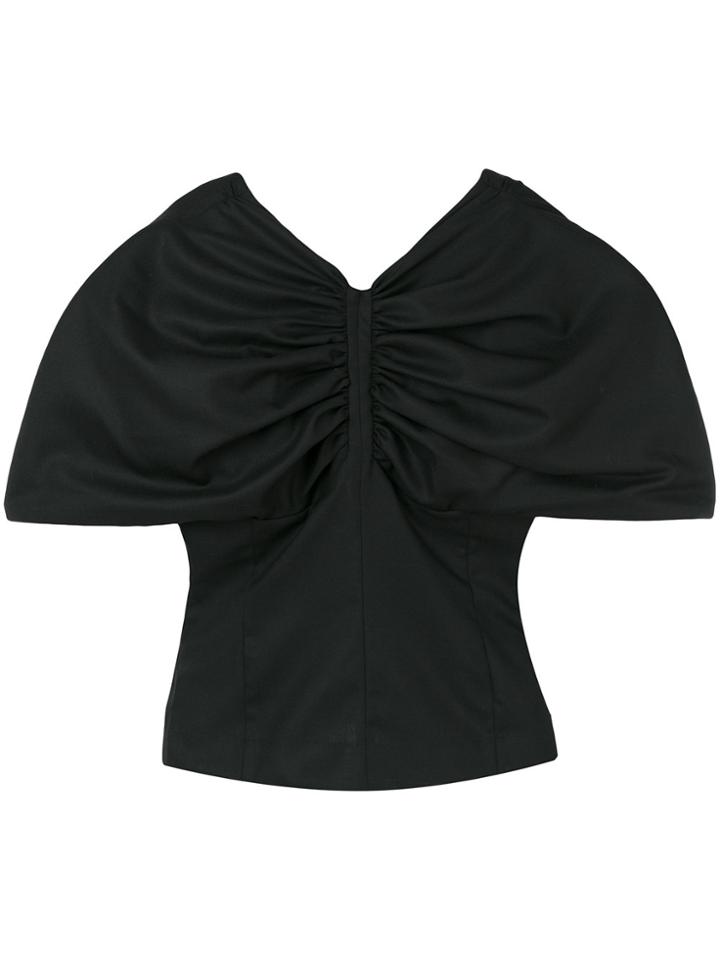 Jacquemus Wide Puff Sleeve Top - Black