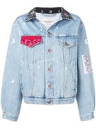Forte Dei Marmi Couture Bandana Trim Denim Jacket - Blue