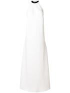 Styland Halterneck Long Dress - White