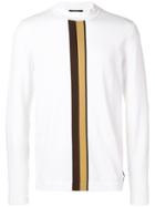 Fendi Contrast Stripe Jumper - White