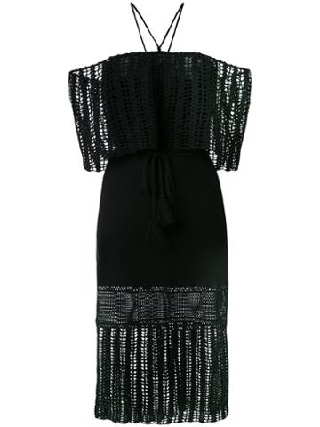 Harare - Off-shoulders Knitted Dress - Women - Cotton - S, Black, Cotton