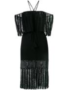 Harare - Off-shoulders Knitted Dress - Women - Cotton - S, Black, Cotton