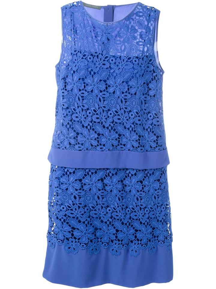 Alberta Ferretti Lace Dress, Women's, Size: 42, Blue, Cotton/polyester/silk/acetate