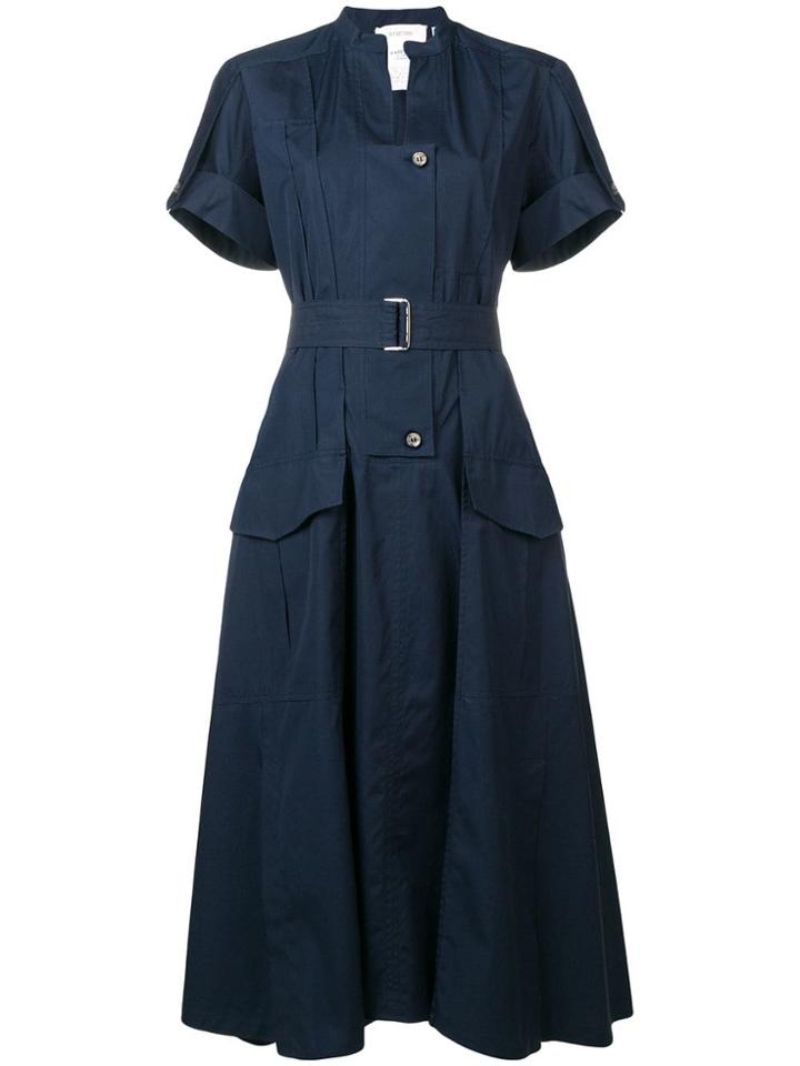 Sportmax Belted Shirt Dress - Blue